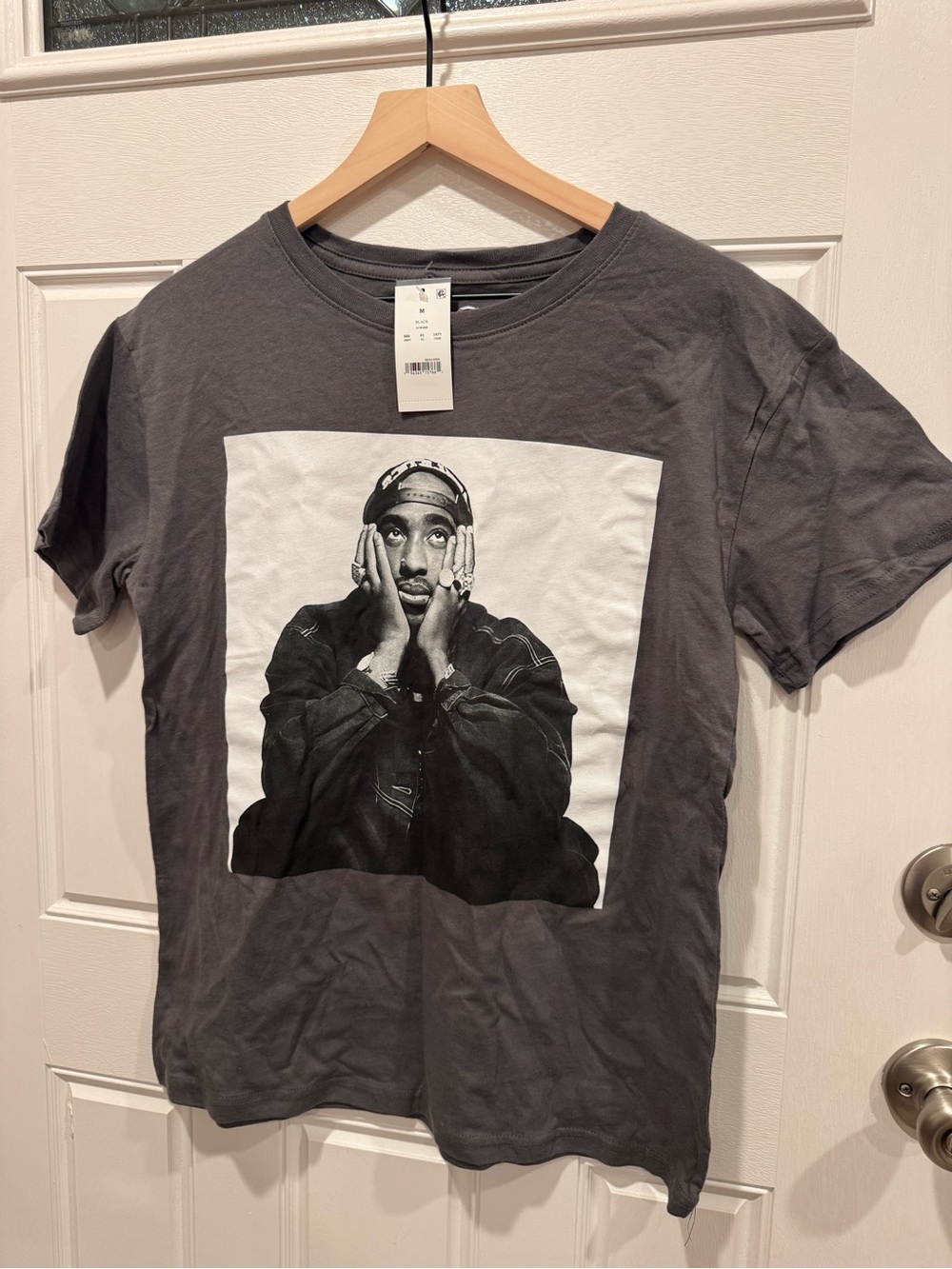 Unbranded Charcoal Graphic Crewneck Short Sleeve Tee